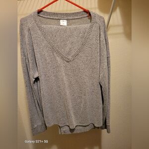 Soma 2PIECE Gray V-Neck Knit PJ'S/Lounge wear Size XXL NWOT